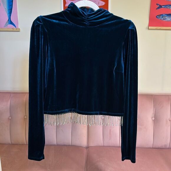 Joie Tops - JOIE Blue Velvet Top (S)